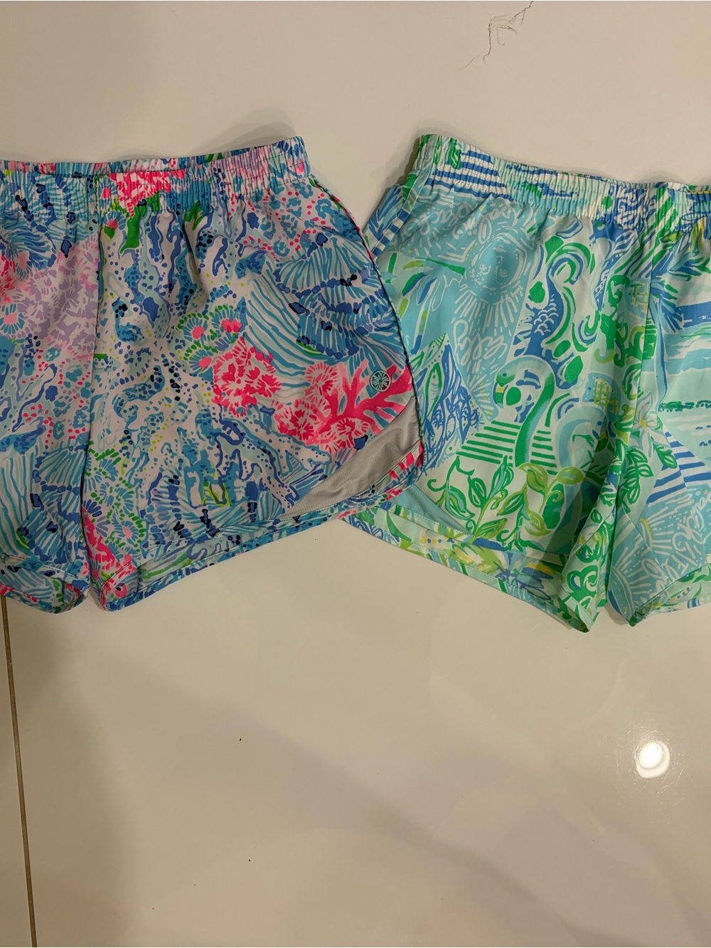 Lilly Pulitzer Vibrant Floral & Sea Print Shorts Duo - Luxletic
